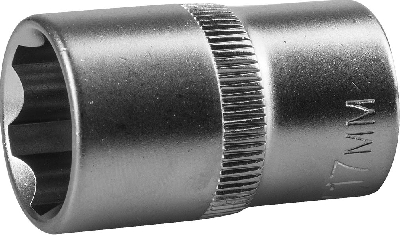 Торцовая головка ''Мастер'' (1/2''), Cr-V, SUPER LOCK, хроматированное покрытие, 17 мм