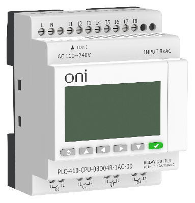 ПЛК 410 Модуль ЦПУ 8 DI 4 RO 220В AC с Ethernet портом с экраном ONI