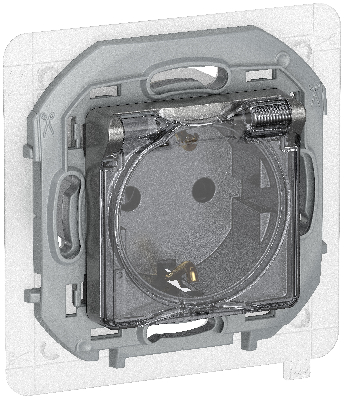 IEKINSPIRIA Розетка 1-местная с заземлением с защитными шторками и крышкой 16А IP44 6737421 алюминий