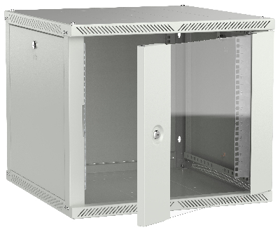 ITK LINEA W Шкаф настенный 9U 600х600мм дверь стекло серый 2.0