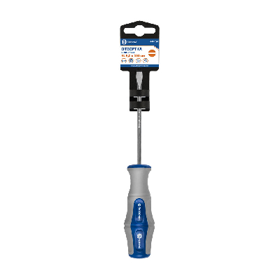 Отвертка Ultra Grip SL 5,0 х 100 мм, CR-V, двухкомпонентная рукоятка, подвес