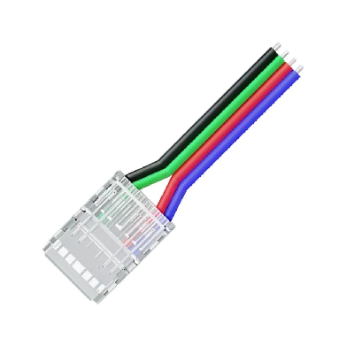 Коннектор прокалывающий, 4pin, для подключения RGB светодиодной ленты 10 мм, тип COB, IP20, длина провода 150 мм, 16.5х11,7х4.3 мм