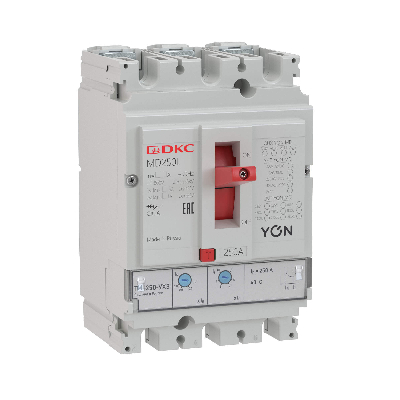 Выключатель автоматический в литом корпусе YON MD250N-TM100 3P 100А 40kA Ir 0.7...1xIn
