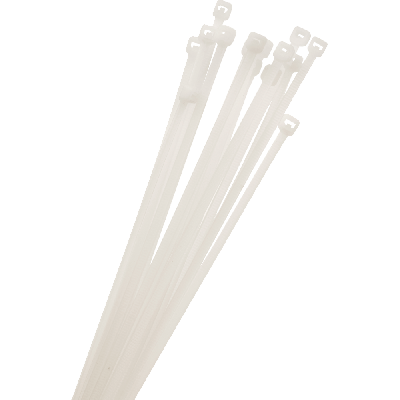 Кабельные стяжки (хомуты) PCT 3,6x250-100 белые PA6.6 (100 шт/уп)