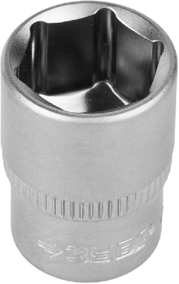 Головка торцовая ''Мастер'' (1/4''), Cr-V, FLANK, хроматированное покрытие, 13мм