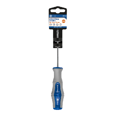 Отвертка Ultra Grip SL 3,0 х 75 мм, CR-V, двухкомпонентная рукоятка, подвес