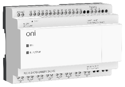 ПЛК 410 Модуль ЦПУ 8 DI 6 UI (0-10 В/DI) 8 RO 12В-24В DC или 24В AC с Ethernet портом без экрана ONI