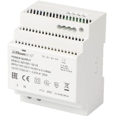 Источник питания на DIN рейку  AC/DC 92W вход 100-240V,выход 24V 3,83A AD