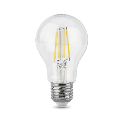 Лампа светодиодная LED 6 Вт 600 Лм 2700К теплая Е27 А60 Filament Gauss