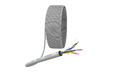 Кабель витая пара U/UTP 4x2x24 AWG Cat5e CCA PVC 305м ЭРА SIMPLE UL-4-PVC-A