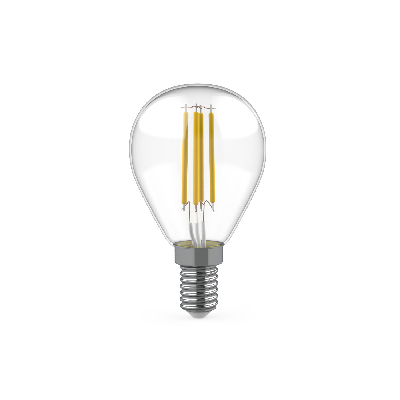 Лампа светодиодная филаментная LED 5.5 Вт 530 лм 4100К шар P45 нейтральный E14 AC 220В (промоупаковка 3 лампы) Basic
