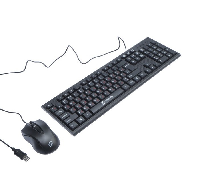 Комплект клавиатура+мышь , USB, черный