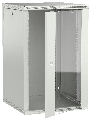 LINEA W Шкаф настенный 18U 600х600мм дверь стекло серый 2.0
