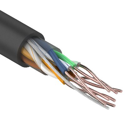 Витая пара U/UTP CAT 5e 4х2х0.50мм LSZH нг(А)-HF 24AWG OUT черный
