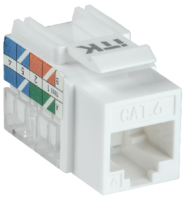 ITK Модуль Keystone Jack кат.6 UTP 110 IDC 90град