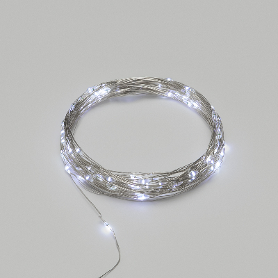 Гирлянда Роса 10 м, 100 LED, USB, белое свечение N