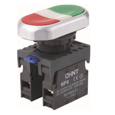 Кнопка двойная NP8-11S 1НО+1НЗ, IP65 (R)