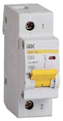 KARAT Автоматический выключатель ВА47-100 1P C 63А 10кА IEK