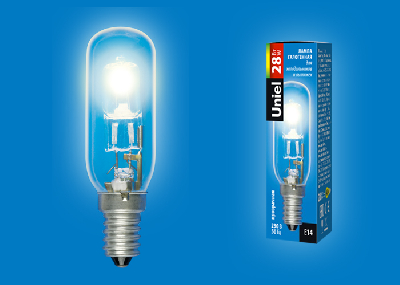 Лампа галогенная для холодильников и вытяжки HCL-28/CL/E14/F25 special прозрачная картон