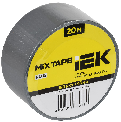 MIXTAPE PLUS Лента армированная TPL 150мкм 48ммх20м серая IEK