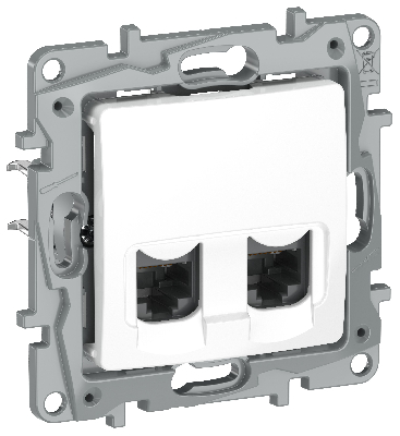 IEKETIKA Розетка компьютерная двойная RJ45 категория 5Е UTP 6722551 белый IEK
