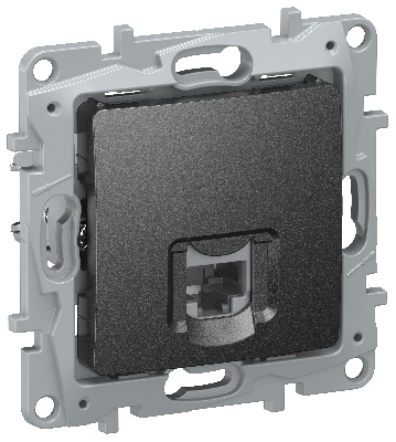 IEKETIKA Розетка компьютерная RJ45 категория 5Е UTP 6726411 антрацит