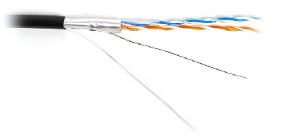 Витая пара FTP 2 пары AWG 24 категория 5е экран внешняя Cu Premium