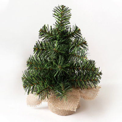 Елочка 30 см в плетенном мешочке, ПВХ