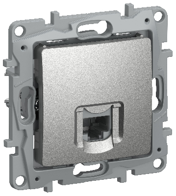 IEKETIKA Розетка компьютерная RJ45 категория 5Е UTP 6724411 алюминий